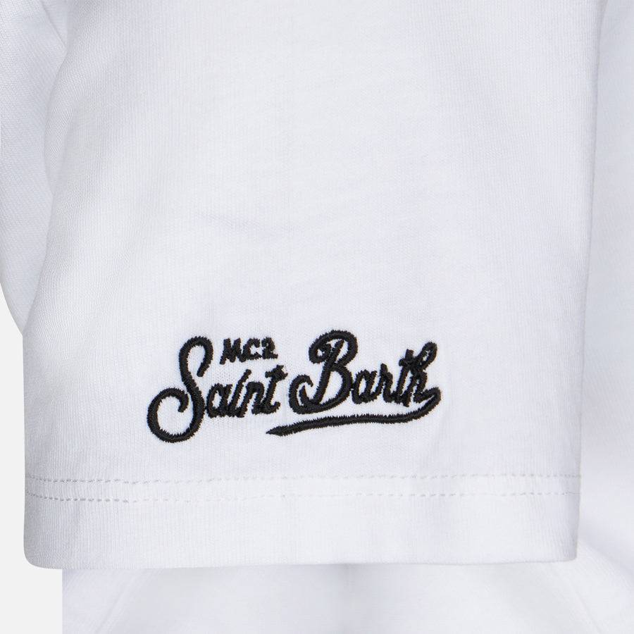 Mc2 Saint Barth T-shirt Da Bambino In Cotone Con Stampa Puffi | ©PEYO EDIZIONE SPECIALE