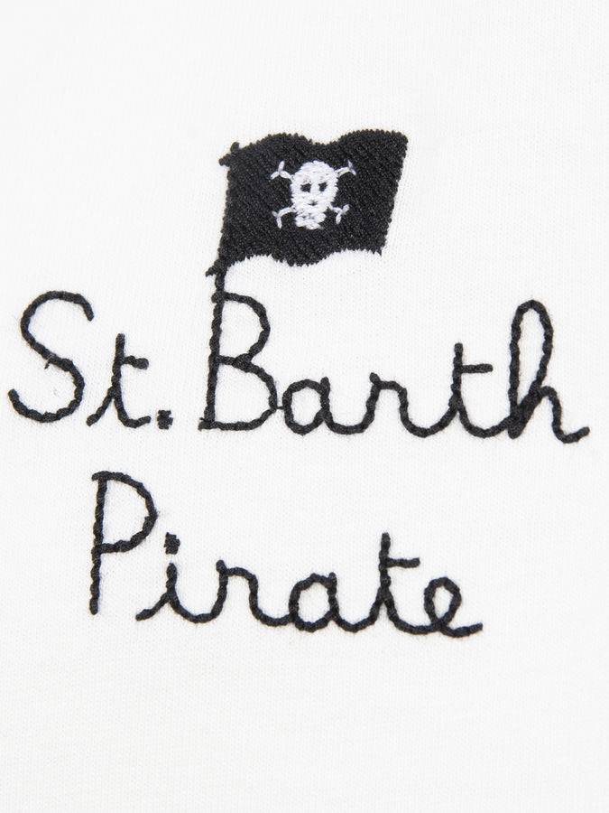 Mc2 Saint Barth T-shirt Da Bambino In Cotone Con Stampa Snoopy E Ricamo Pirata St. Barth | EDIZIONE SPECIALE SNOOPY PEANUTS