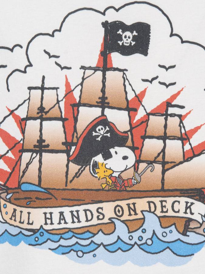 Mc2 Saint Barth T-shirt Da Bambino In Cotone Con Stampa Snoopy E Ricamo Pirata St. Barth | EDIZIONE SPECIALE SNOOPY PEANUTS