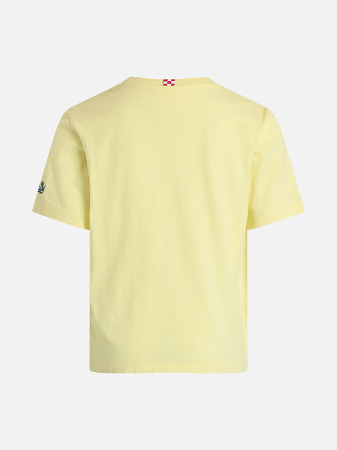 Mc2 Saint Barth T-shirt Da Bambino In Cotone Con Stampa Snoopy E Ricamo Salone Nautico St. Barth | EDIZIONE SPECIALE SNOOPY PEANUTS