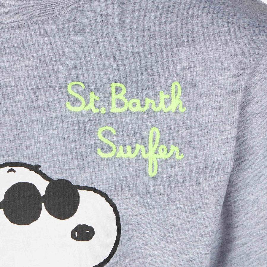 Mc2 Saint Barth T-shirt Da Bambino In Cotone Con Stampa Snoopy Surfista | SNOOPY - EDIZIONE SPECIALE PEANUTS™