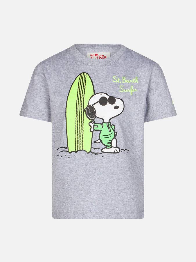 Mc2 Saint Barth T-shirt da bambino in cotone con stampa Snoopy surfista | SNOOPY - EDIZIONE SPECIALE PEANUTS™
