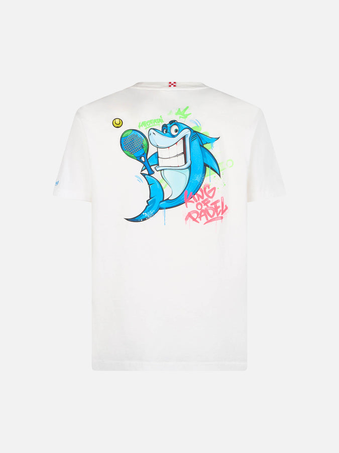 Mc2 Saint Barth T-shirt da bambino in cotone con stampa squali criptopuppets | EDIZIONE SPECIALE CRYPTOPUPPETS