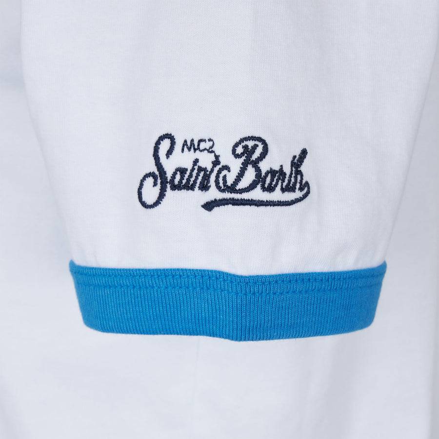 Mc2 Saint Barth T-shirt Da Bambino In Cotone Con Stampa Squalo