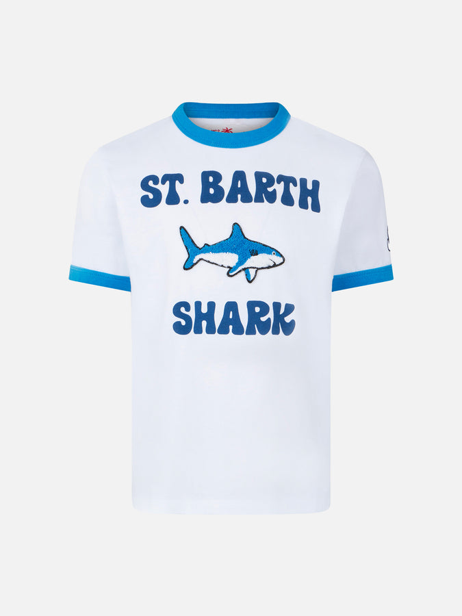 Mc2 Saint Barth T-shirt da bambino in cotone con stampa squalo