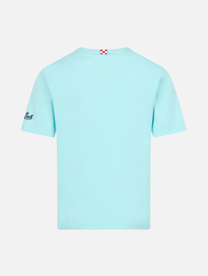 Mc2 Saint Barth T-shirt Da Bambino In Cotone Con Stampa Vespa Friends Portofino | EDIZIONE SPECIALE VESPA