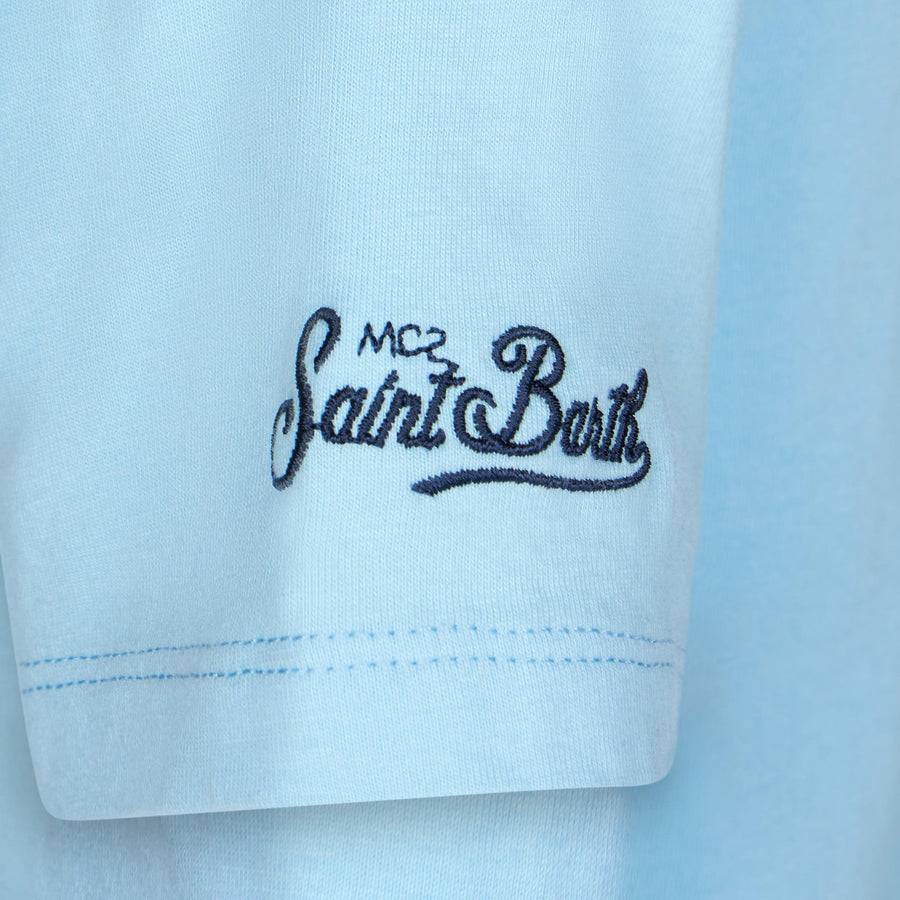 Mc2 Saint Barth T-shirt Da Bambino In Cotone Con Stampa Vespa Mykonos | EDIZIONE SPECIALE VESPA®