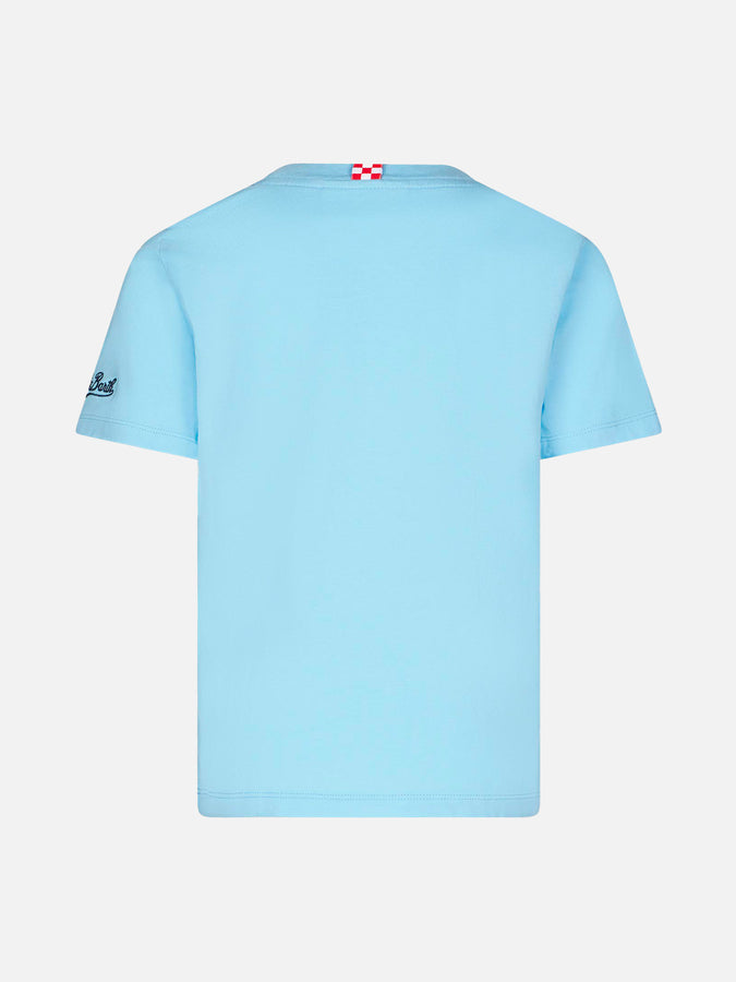 Mc2 Saint Barth T-shirt Da Bambino In Cotone Con Stampa Vespa Mykonos | EDIZIONE SPECIALE VESPA®