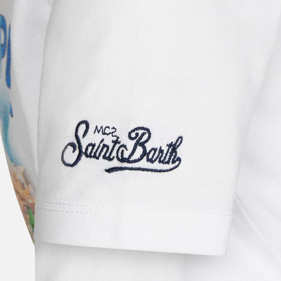 Mc2 Saint Barth T-shirt Da Bambino In Cotone Con Stampa Vespa St. Tropez | EDIZIONE SPECIALE VESPA®