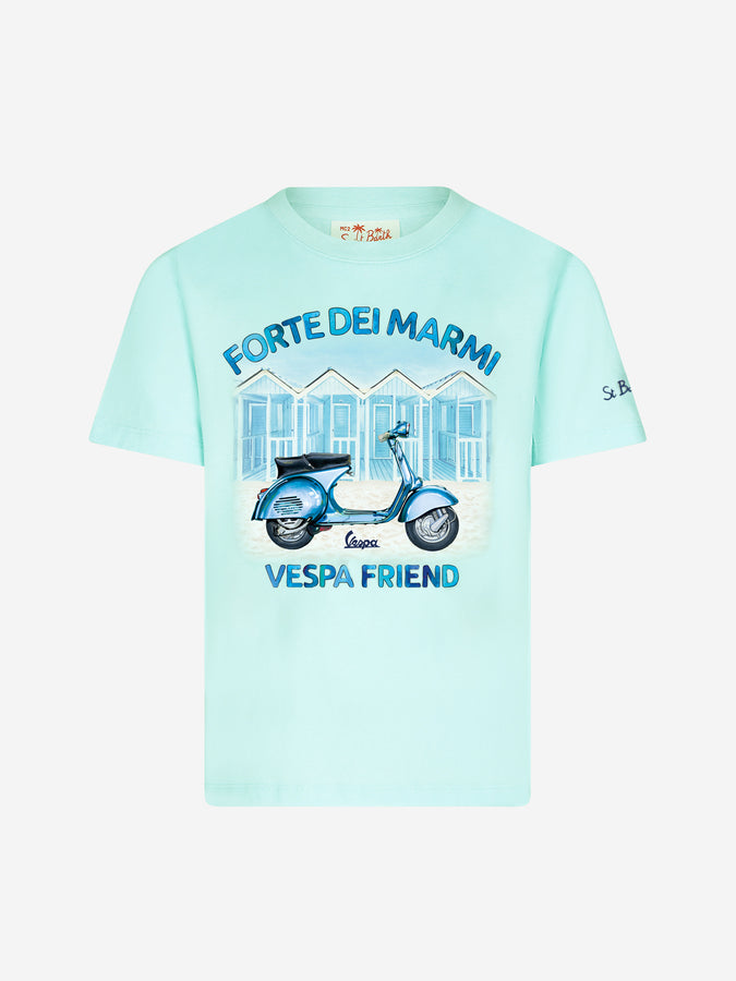 Mc2 Saint Barth T-shirt da bambino in cotone con stampa Vespa | Vespa® Edizione Speciale