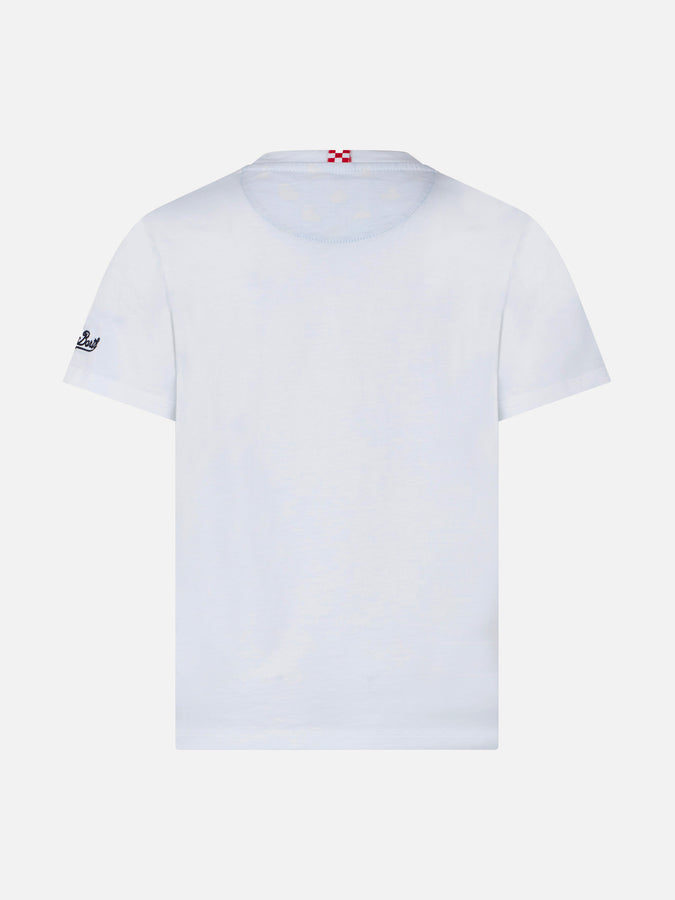 Mc2 Saint Barth T-shirt Da Bambino In Cotone Con Taschino Stampato
