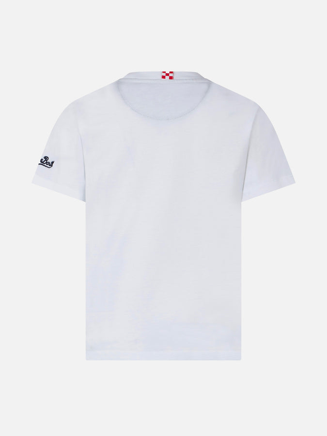 Mc2 Saint Barth T-shirt Da Bambino In Cotone Con Taschino Stampato