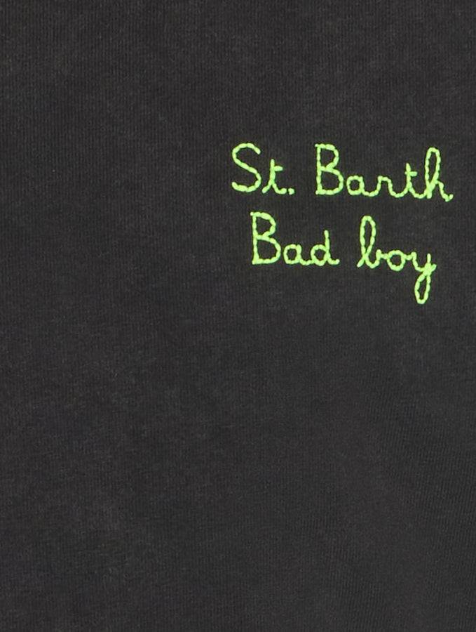 Mc2 Saint Barth T-shirt Da Bambino In Cotone Nero Josh