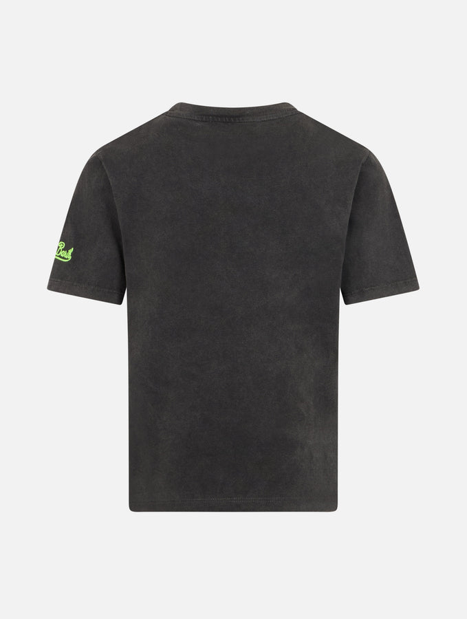 Mc2 Saint Barth T-shirt Da Bambino In Cotone Nero Josh