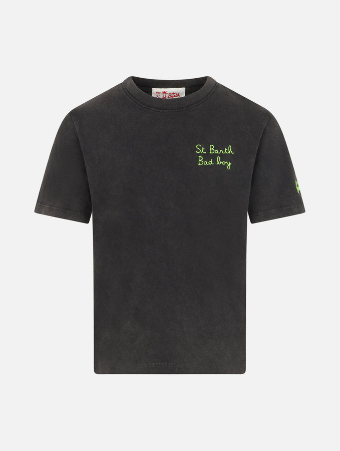 Mc2 Saint Barth T-shirt da bambino in cotone nero Josh