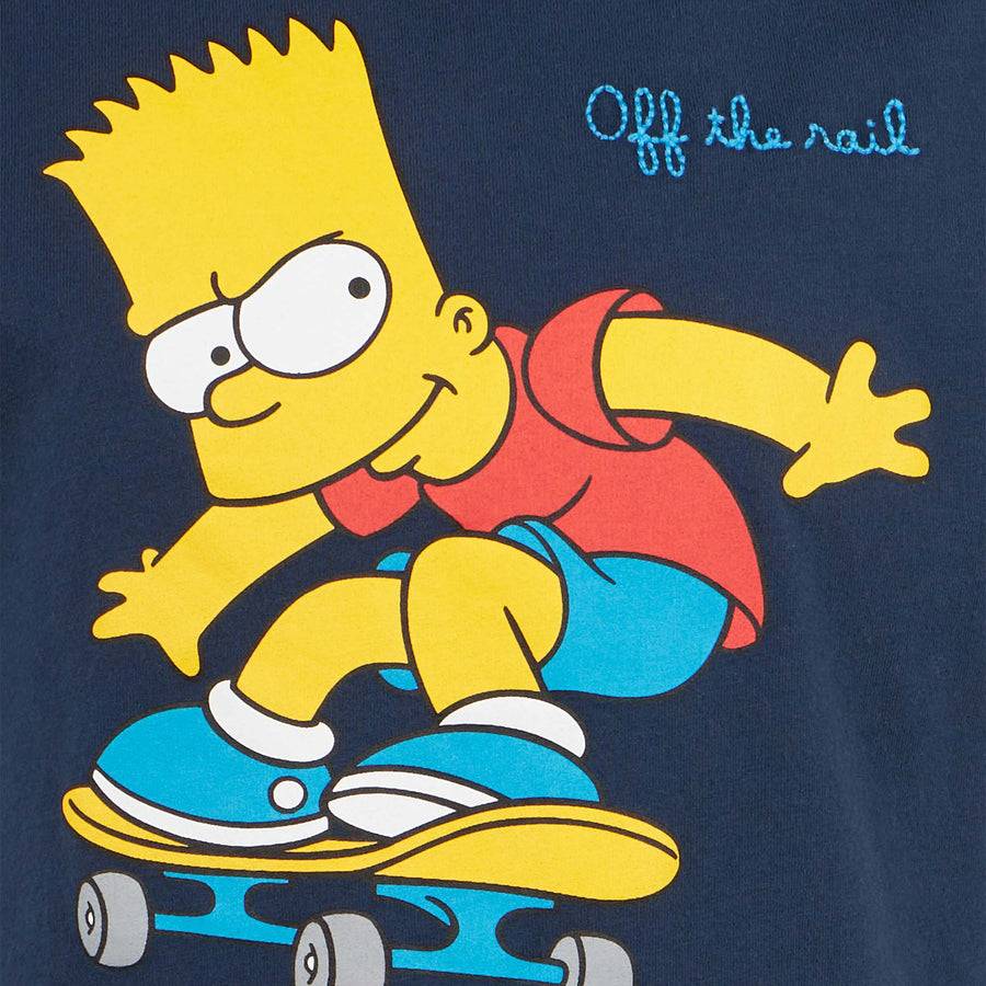 Mc2 Saint Barth T-shirt Da Bambino In Cotone Pesante Con Stampa Bart Skate | EDIZIONE SPECIALE I SIMPSON