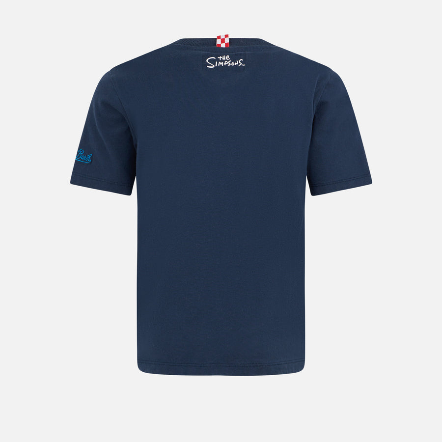 Mc2 Saint Barth T-shirt Da Bambino In Cotone Pesante Con Stampa Bart Skate | EDIZIONE SPECIALE I SIMPSON