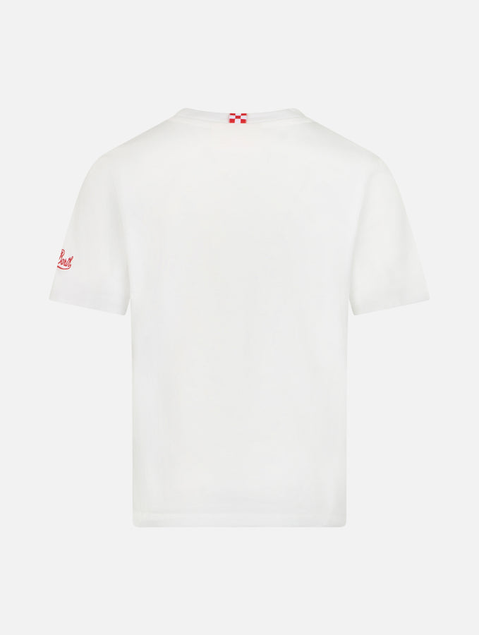Mc2 Saint Barth T-shirt Da Bambino In Jersey Di Cotone Portofino Jr Con Ricamo Forte Dei Drammi | EDIZIONE SPECIALE INSULTI LUMINOSI