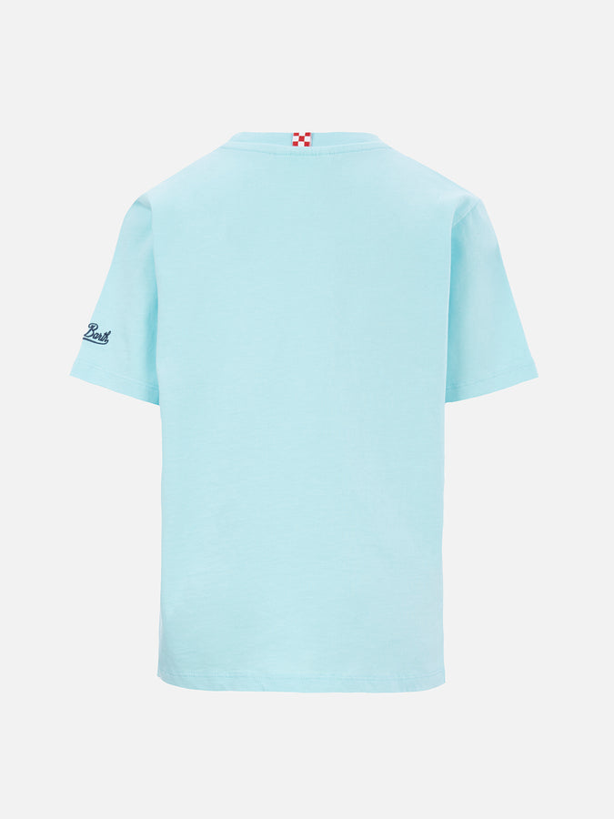Mc2 Saint Barth T-shirt Da Bambino In Jersey Di Cotone Portofino Jr Con + Ricamo Capri - Capricci | EDIZIONE SPECIALE INSULTI LUMINOSI