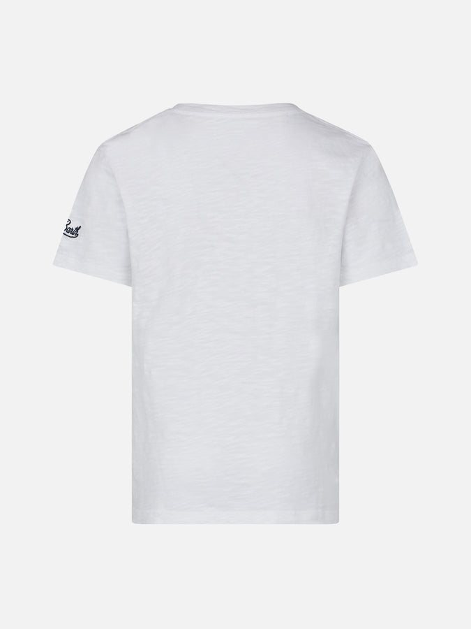 Mc2 Saint Barth T-Shirt Da Bambino Stampa King Of The Beach