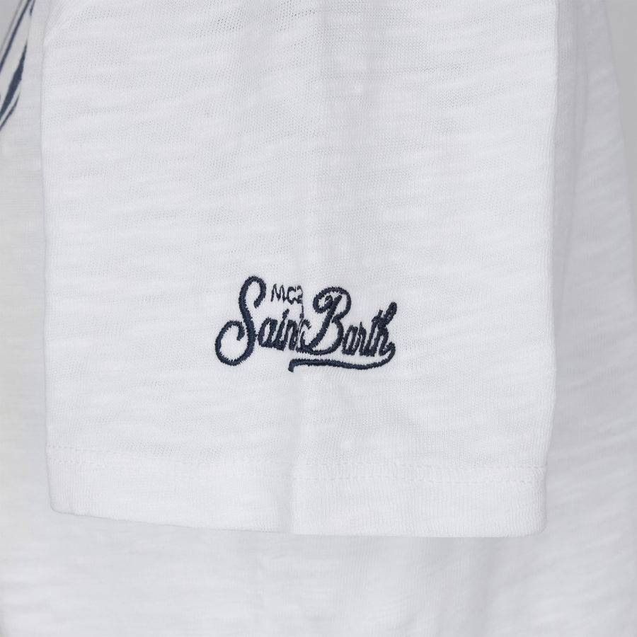 Mc2 Saint Barth T-Shirt Da Bambino Stampa King Of The Beach