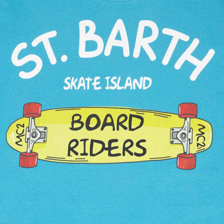 Mc2 Saint Barth T-shirt Da Bambino Stampa Skate Island