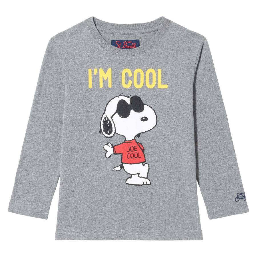 Mc2 Saint Barth T-shirt Da Bambino Stampa Snoopy I'm Cool|Peanuts© Special Edition