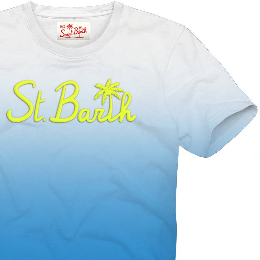 Mc2 Saint Barth T-shirt Da Bambino Tie Dye Con Ricamo