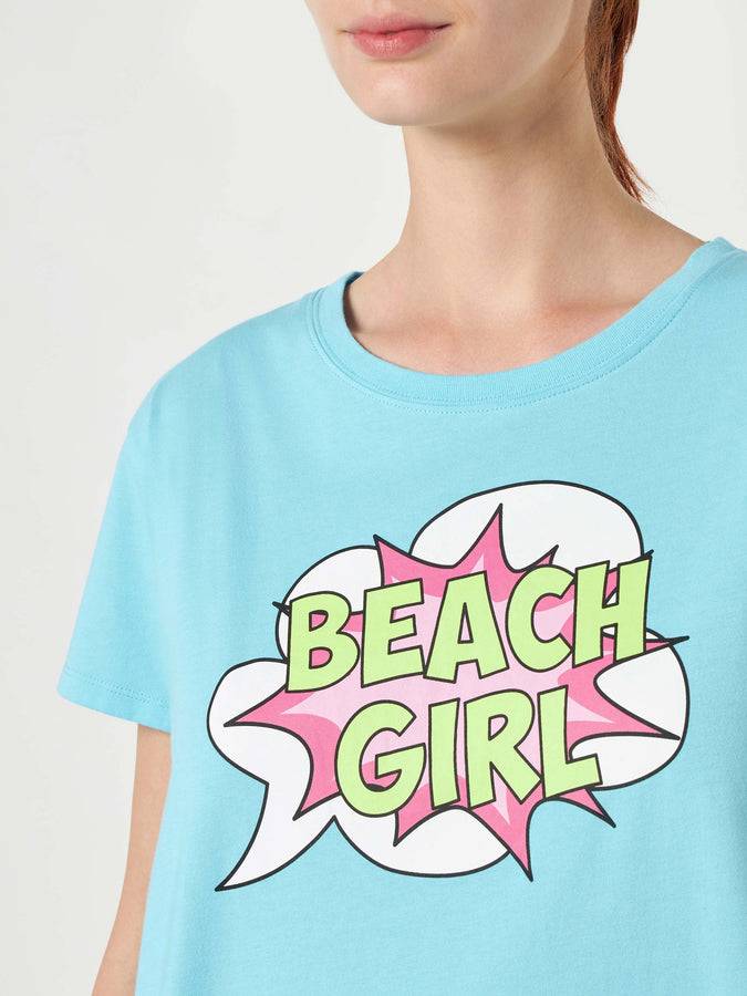 Mc2 Saint Barth T-shirt Da Donna Con Stampa Beach Girl
