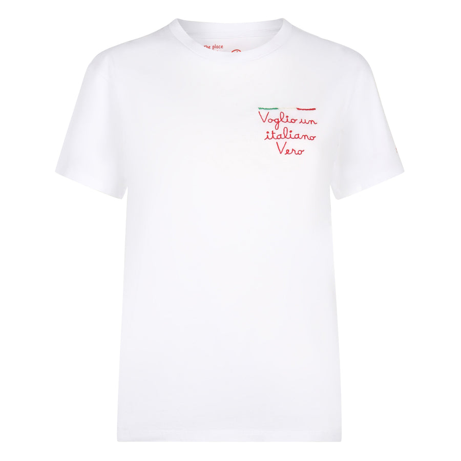 Mc2 Saint Barth T-shirt Da Donna In Cotone Con Ricamo