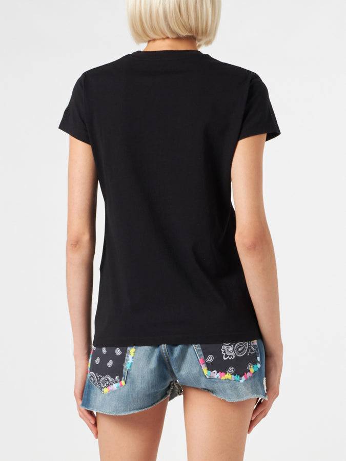 Mc2 Saint Barth T-shirt Da Donna In Cotone Con Ricamo