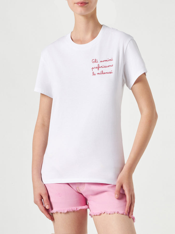 Mc2 Saint Barth T-shirt Da Donna In Cotone Con Ricamo | LA MILANESE EDIZIONE SPECIALE