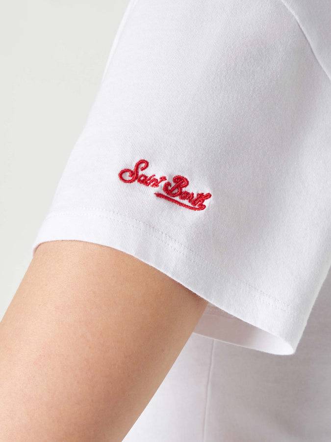 Mc2 Saint Barth T-shirt Da Donna In Cotone Con Ricamo | LA MILANESE EDIZIONE SPECIALE