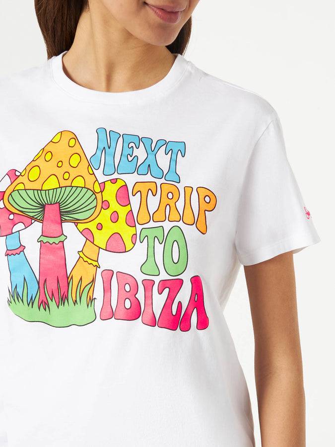Mc2 Saint Barth T-shirt Da Donna In Cotone Con Stampa Funghi