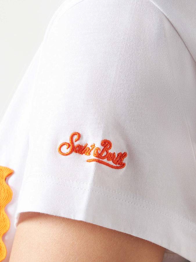 Mc2 Saint Barth T-shirt Da Donna In Cotone Con Taschino
