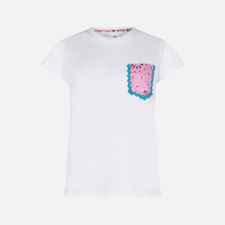 Mc2 Saint Barth T-shirt Da Donna In Cotone Con Taschino