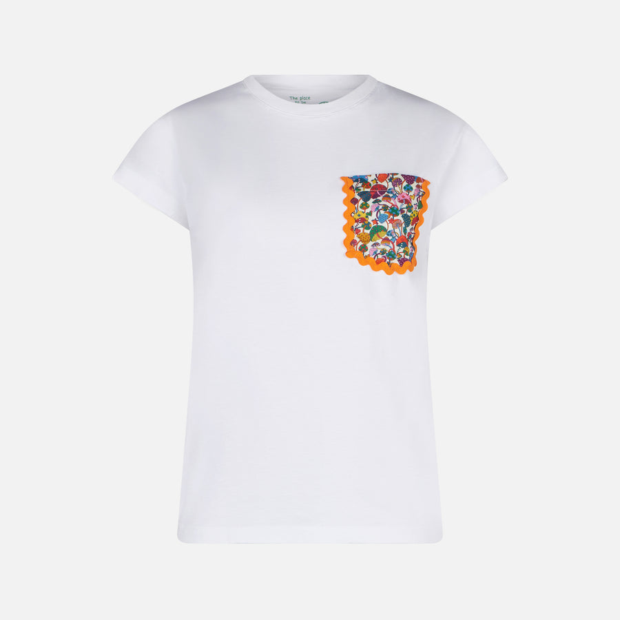 Mc2 Saint Barth T-shirt Da Donna In Cotone Con Taschino