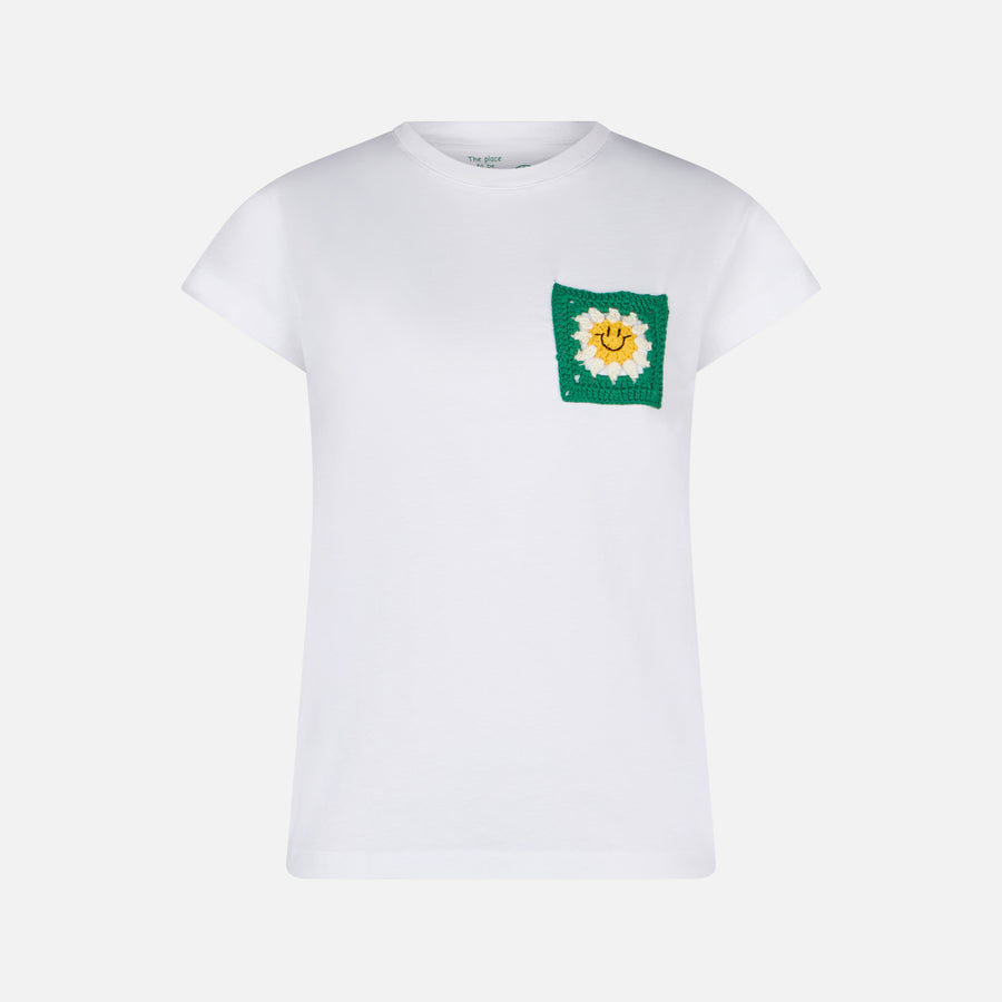Mc2 Saint Barth T-shirt Da Donna In Cotone Con Taschino