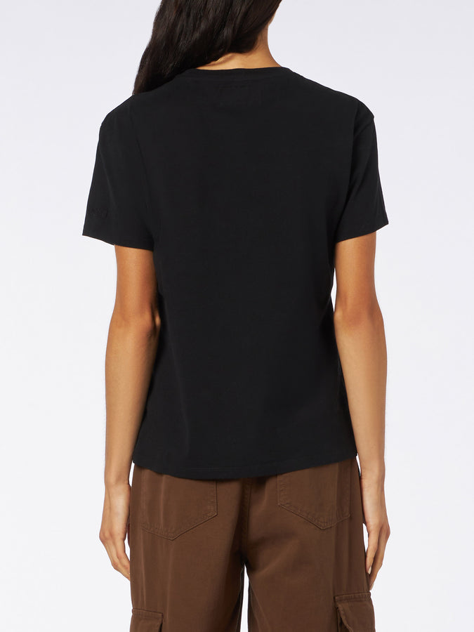 Mc2 Saint Barth T-shirt Da Donna In Cotone Pesante Con Ricamo Aprés Ski Queen