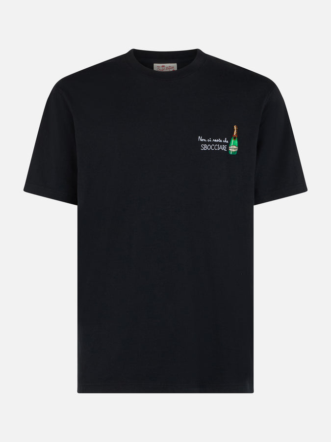 Mc2 Saint Barth T-shirt Da Uomo Classic Fit In Jersey Di Cotone Portofino Con Ricamo Non Ci Resta Che Sbocciare