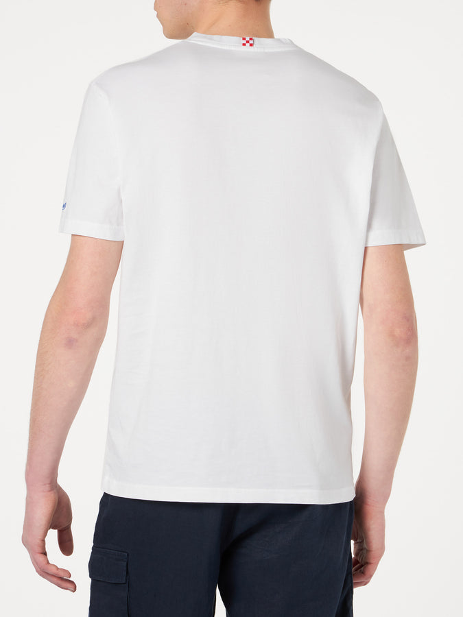 Mc2 Saint Barth T-shirt Da Uomo Con Ricamo Frontale Only With Aperol | EDIZIONE SPECIALE APEROL