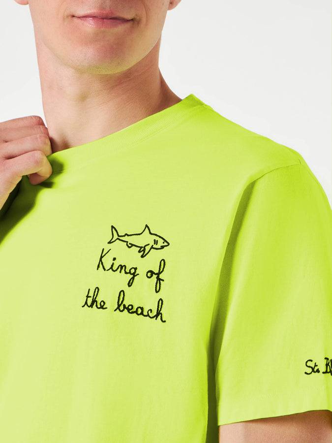 Mc2 Saint Barth T-shirt da uomo con ricamo King of the Beach