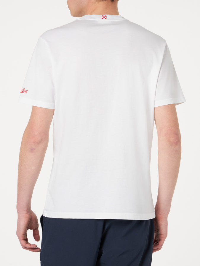 Mc2 Saint Barth T-shirt Da Uomo Con Ricamo St. Barth Habituè