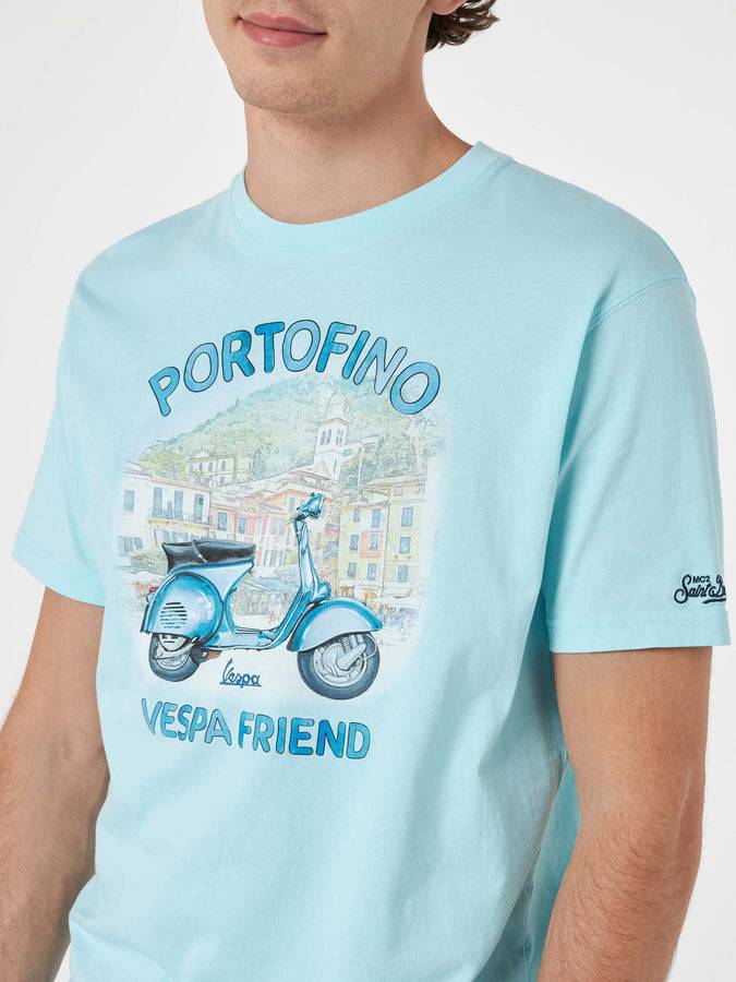 Mc2 Saint Barth T-shirt Da Uomo Con Stampa Piazzata Portofino Vespa Friend | EDIZIONE SPECIALE VESPA