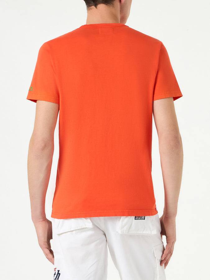 Mc2 Saint Barth T-shirt Da Uomo In Cotone Arancione