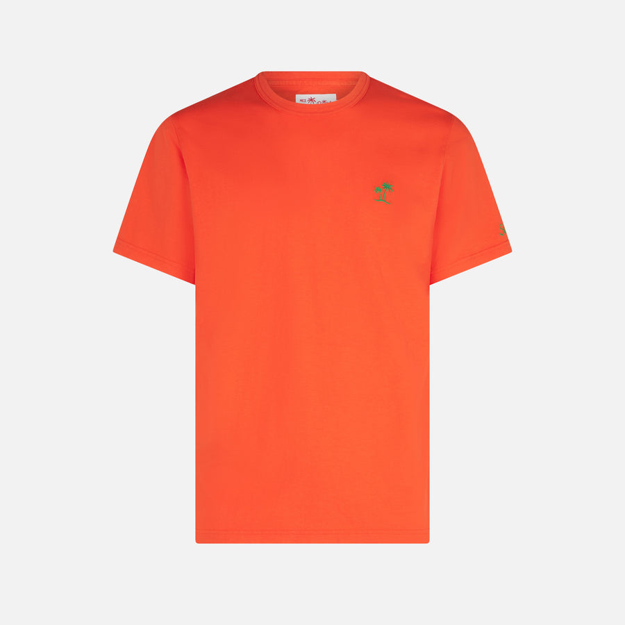 Mc2 Saint Barth T-shirt Da Uomo In Cotone Arancione