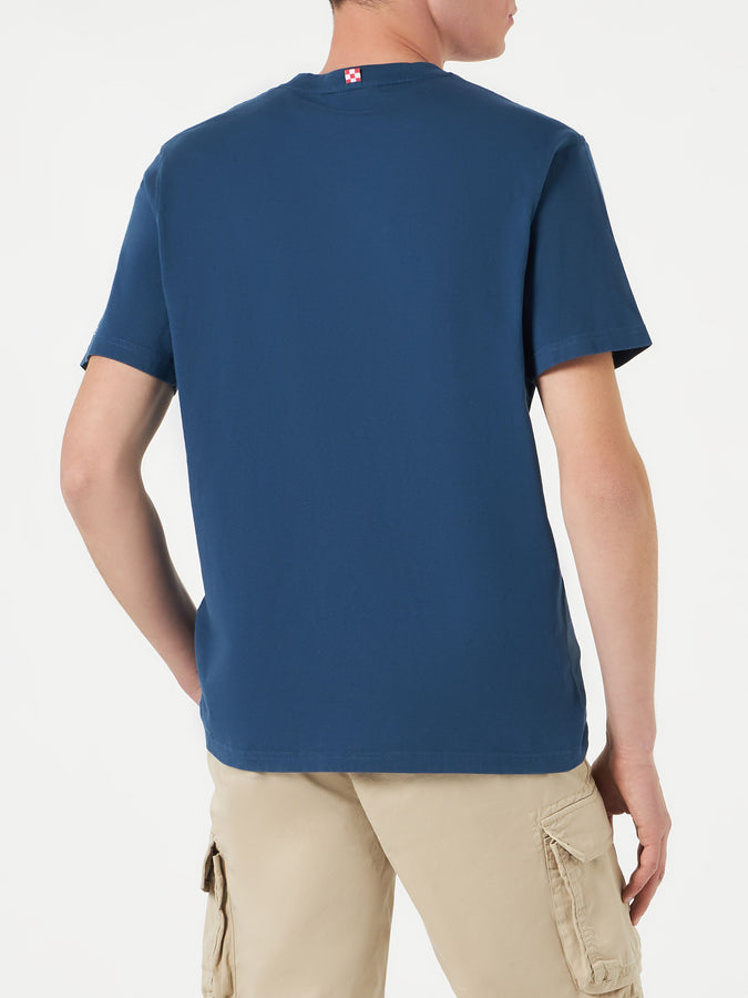 Mc2 Saint Barth T-shirt Da Uomo In Cotone Con Ricamo Finchè C'è GIN C'è SPERANZA