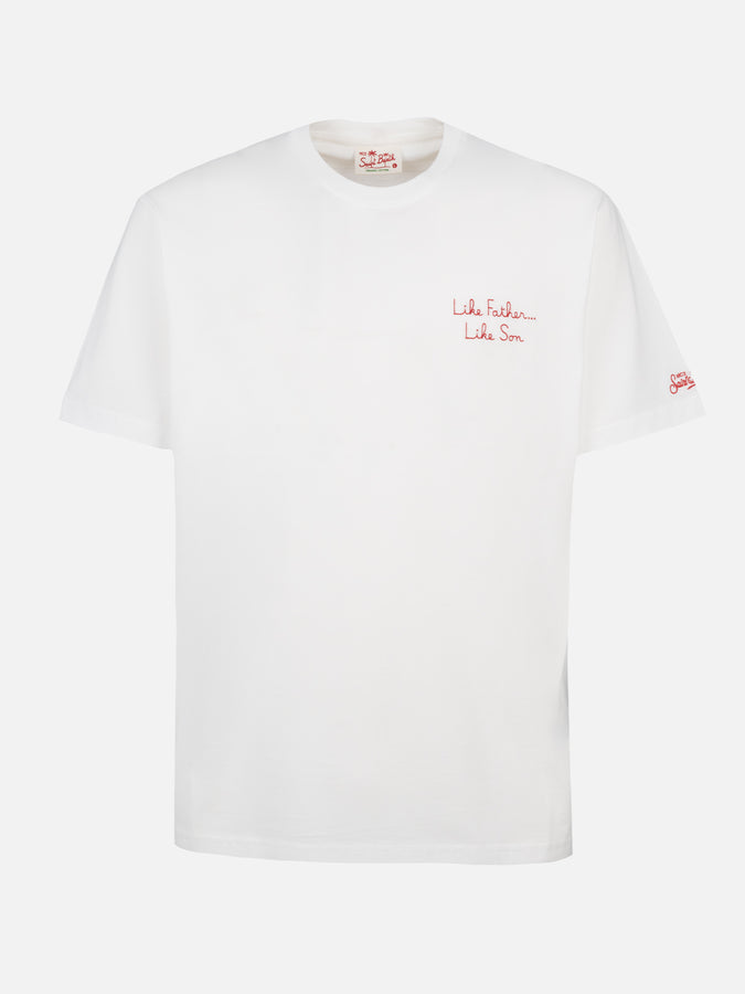 Mc2 Saint Barth T-shirt Da Uomo In Cotone Con Ricamo Frontale The Simpsons E Stampa Sul Retro |EDIZIONE SPECIALE SIMPSON