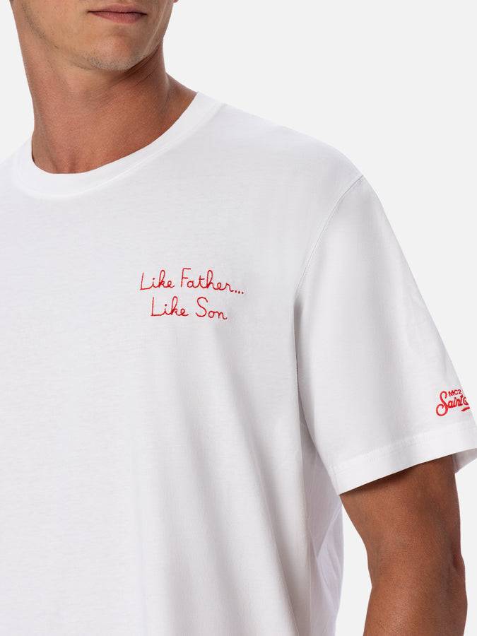 Mc2 Saint Barth T-shirt Da Uomo In Cotone Con Ricamo Frontale The Simpsons E Stampa Sul Retro |EDIZIONE SPECIALE SIMPSON