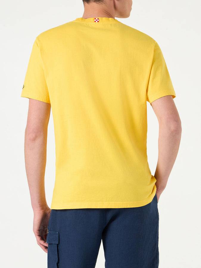 Mc2 Saint Barth T-shirt Da Uomo In Cotone Con Ricamo I Found My Gin In Portofino | PORTOFINO DRY GIN EDIZIONE SPECIALE